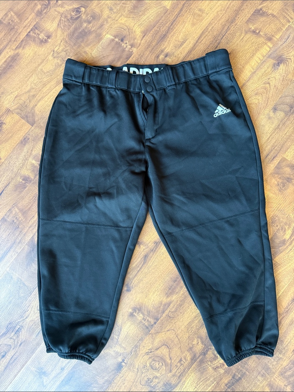 adidas cropped black softball pants